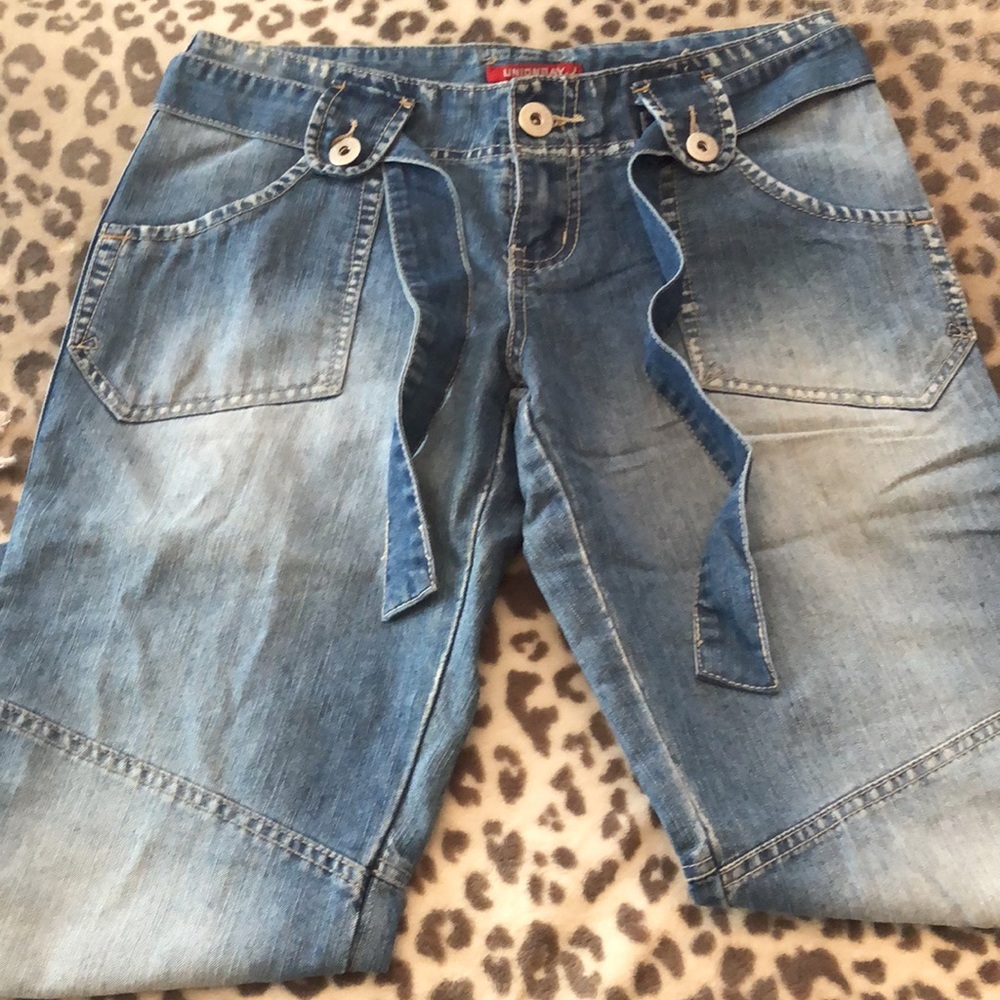 Y2K UNIONBAY Denim Cropped Jeans in Blue Size 1 Juniors - Picture 4 of 16